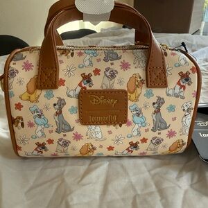 Loungefly Pastel Multi Lady and the Tramp Floral Mini Satchel